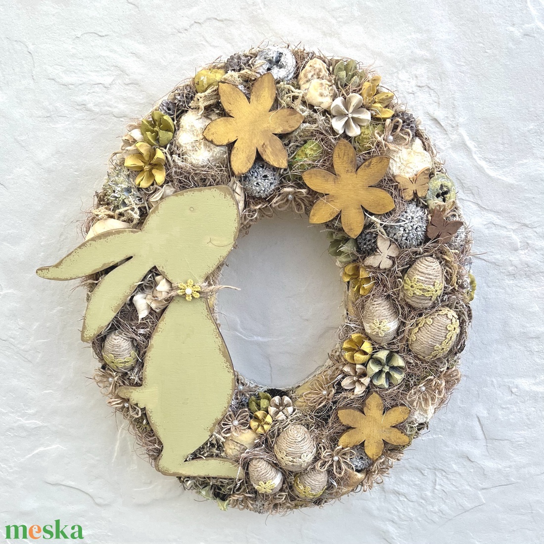 Húsvéti kopogtató, ajtódísz - Nyuszkó 1 - otthon & életmód - dekoráció - ajtó- és ablak dekoráció - ajtódísz & kopogtató - Meska.hu