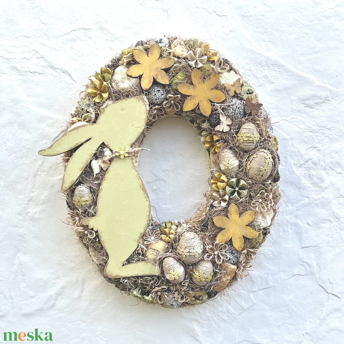 Húsvéti kopogtató, ajtódísz - Nyuszkó 1 - otthon & életmód - dekoráció - ajtó- és ablak dekoráció - ajtódísz & kopogtató - Meska.hu