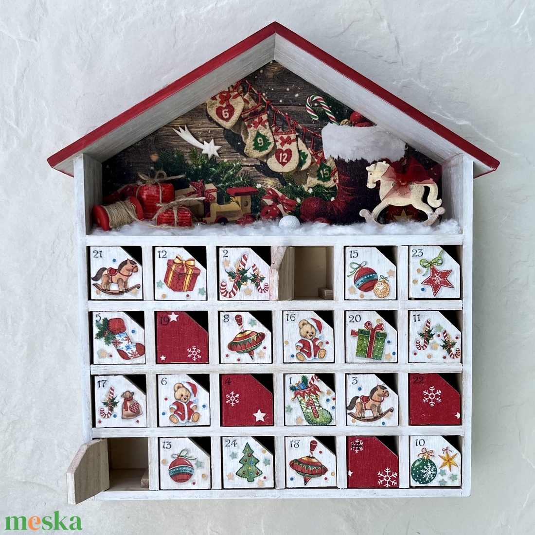 Fa adventi kalendárium, naptár - karácsony - adventi díszek - adventi naptár - Meska.hu Fa adventi kalendárium, naptár - karácsony - adventi díszek - adventi naptár - Meska.hu