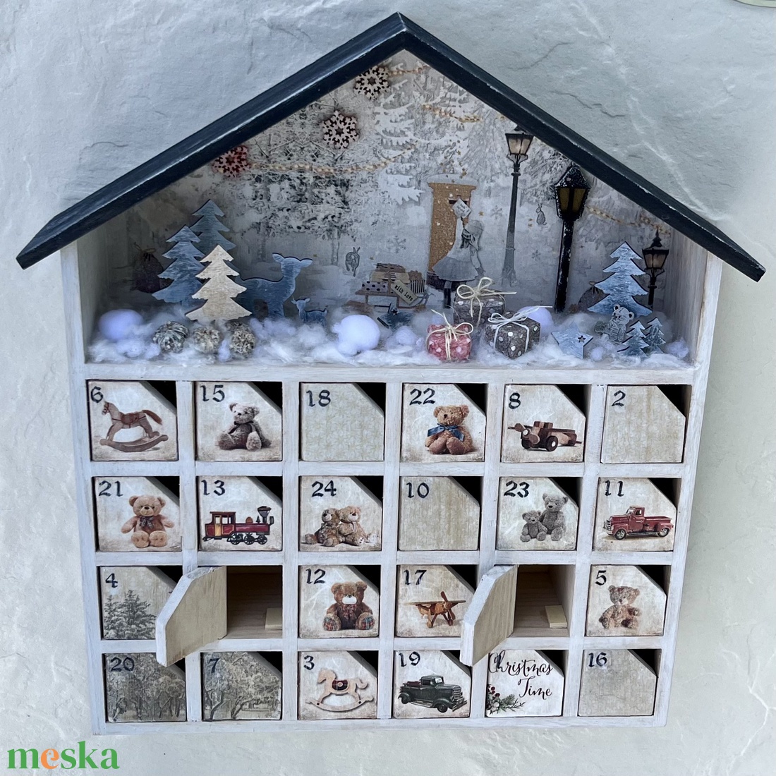 MESE - adventi házikó, fa kalendárium - karácsony - adventi díszek - adventi naptár - Meska.hu MESE - adventi házikó, fa kalendárium - karácsony - adventi díszek - adventi naptár - Meska.hu