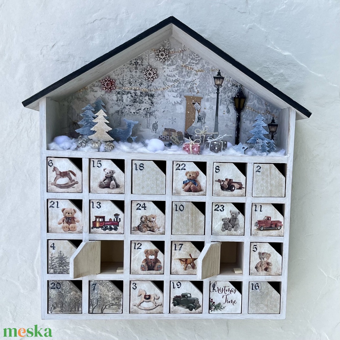 MESE - adventi házikó, fa kalendárium - karácsony - adventi díszek - adventi naptár - Meska.hu MESE - adventi házikó, fa kalendárium - karácsony - adventi díszek - adventi naptár - Meska.hu