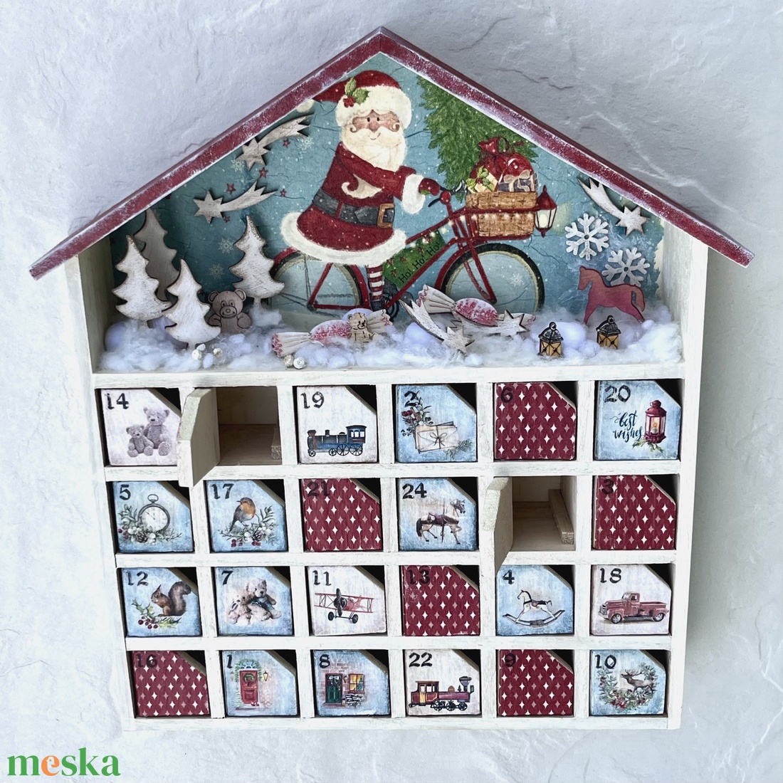 Adventi házikó, naptár - Mikulás - karácsony - adventi díszek - adventi naptár - Meska.hu Adventi házikó, naptár - Mikulás - karácsony - adventi díszek - adventi naptár - Meska.hu