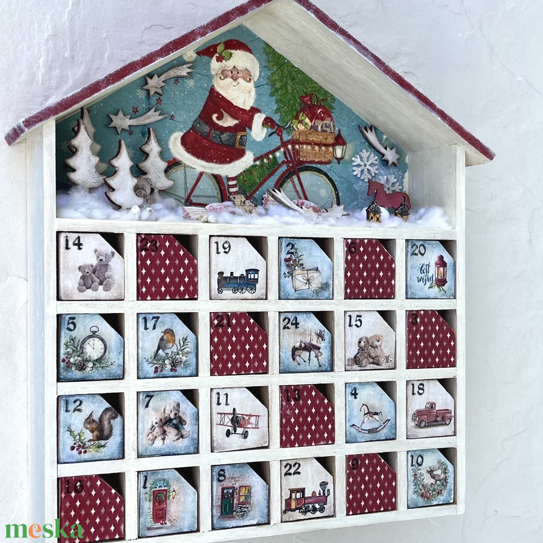 Adventi házikó, naptár - Mikulás - karácsony - adventi díszek - adventi naptár - Meska.hu Adventi házikó, naptár - Mikulás - karácsony - adventi díszek - adventi naptár - Meska.hu