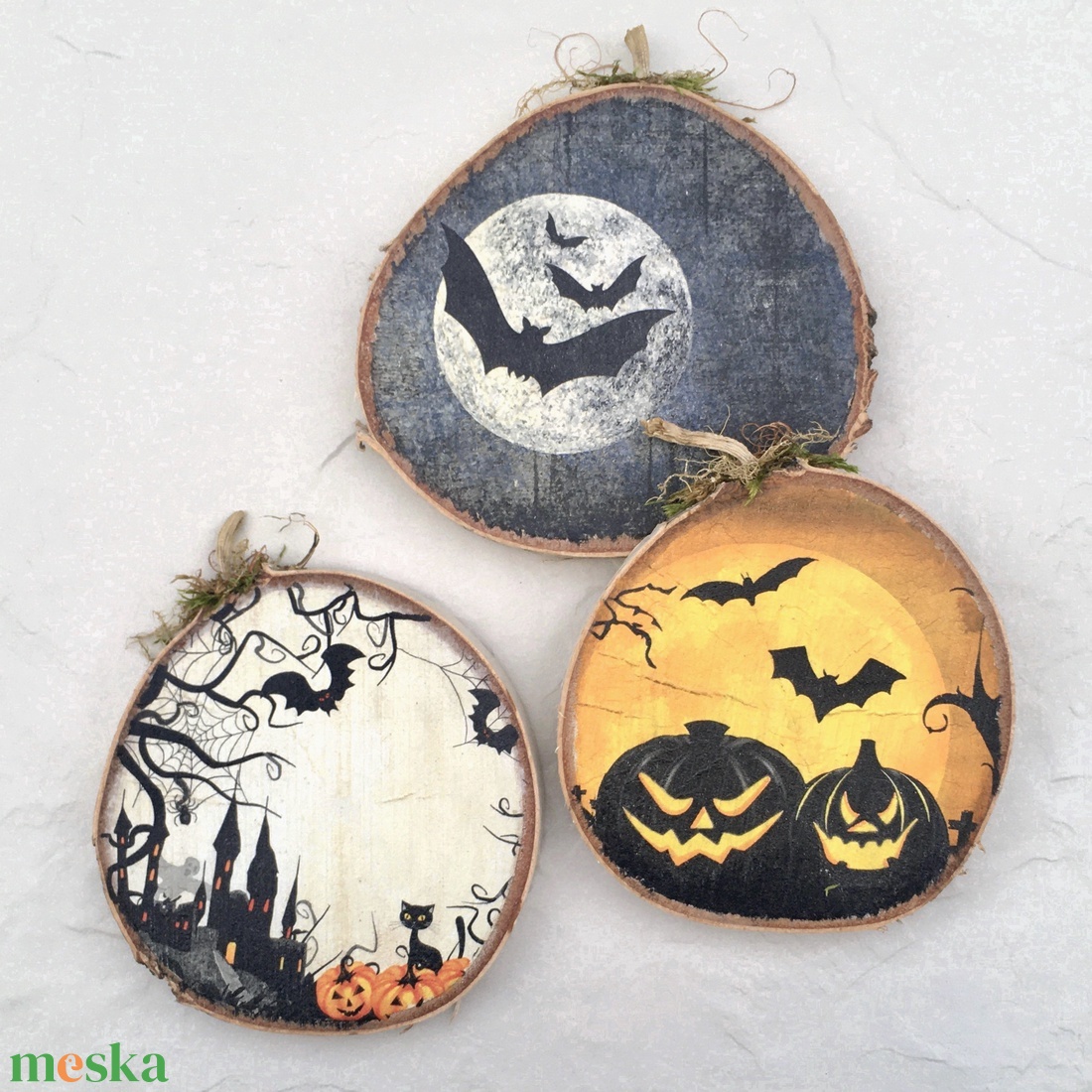 Halloween, ősz - tök dekoráció fából, asztaldísz - otthon & életmód - dekoráció - halloween - halloweeni tök - Meska.hu