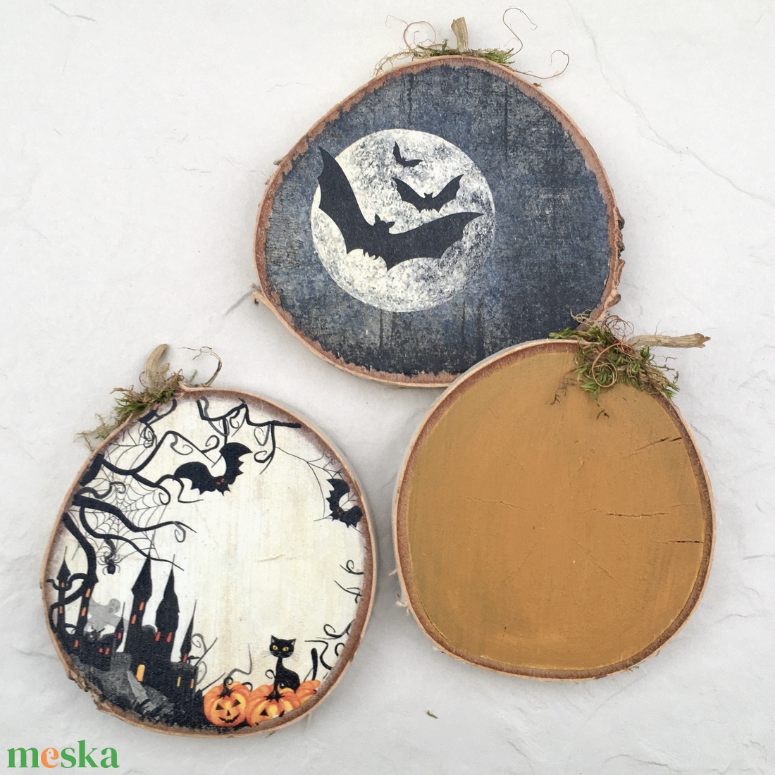 Halloween, ősz - tök dekoráció fából, asztaldísz - otthon & életmód - dekoráció - halloween - halloweeni tök - Meska.hu