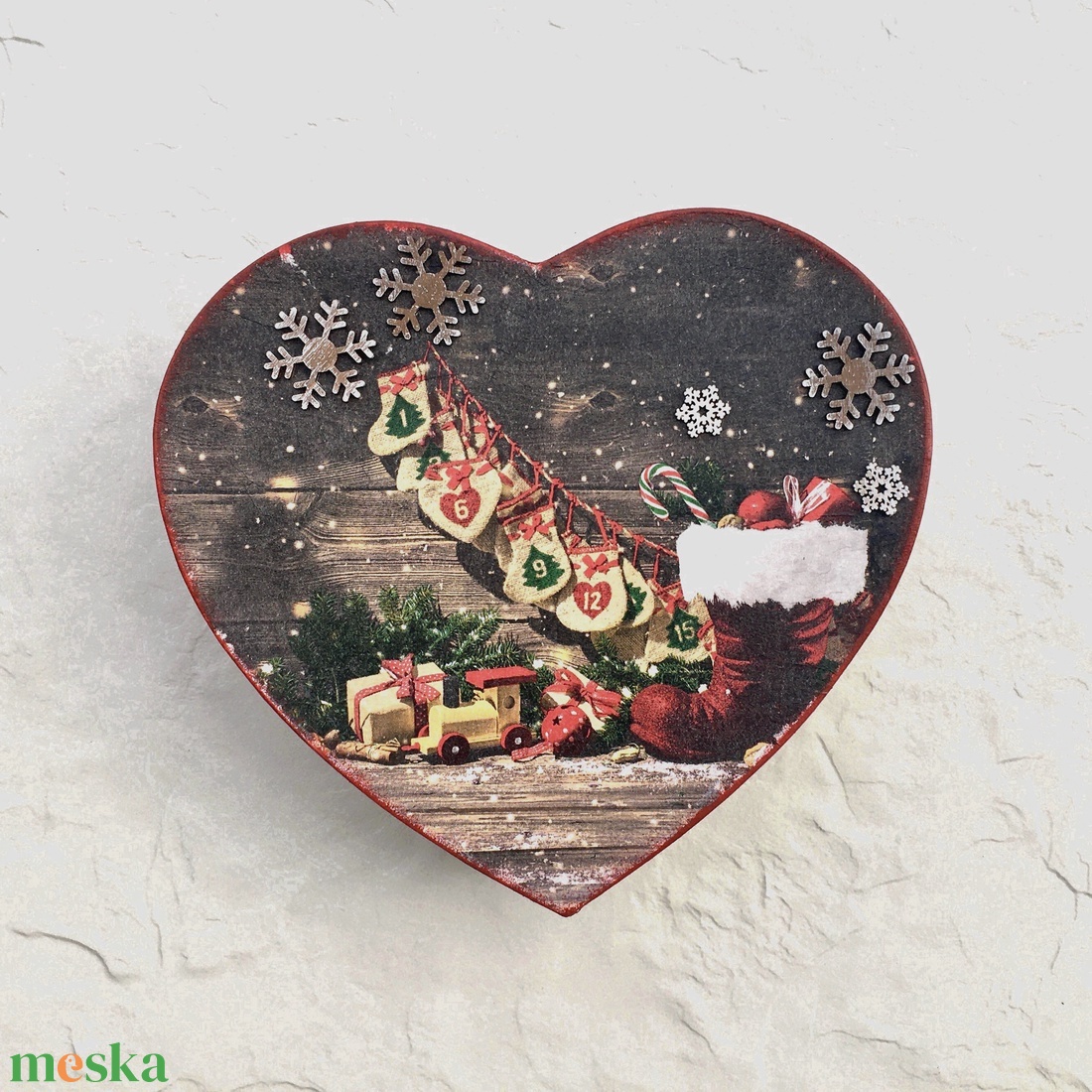 Adventi kalendárium, naptár, szívek - várakozás - karácsony - adventi díszek - adventi naptár - Meska.hu Adventi kalendárium, naptár, szívek - várakozás - karácsony - adventi díszek - adventi naptár - Meska.hu