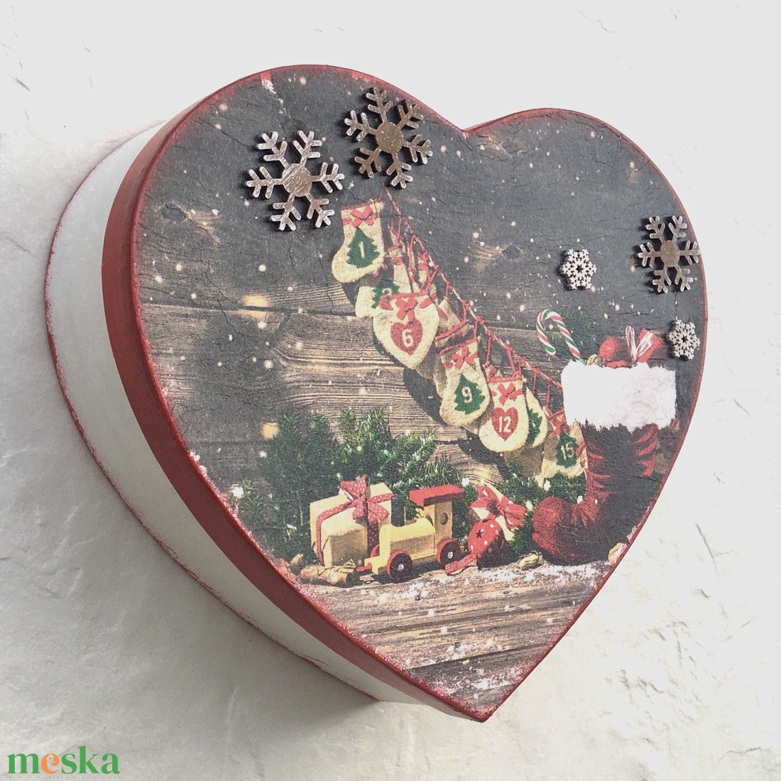 Adventi kalendárium, naptár, szívek - várakozás - karácsony - adventi díszek - adventi naptár - Meska.hu Adventi kalendárium, naptár, szívek - várakozás - karácsony - adventi díszek - adventi naptár - Meska.hu