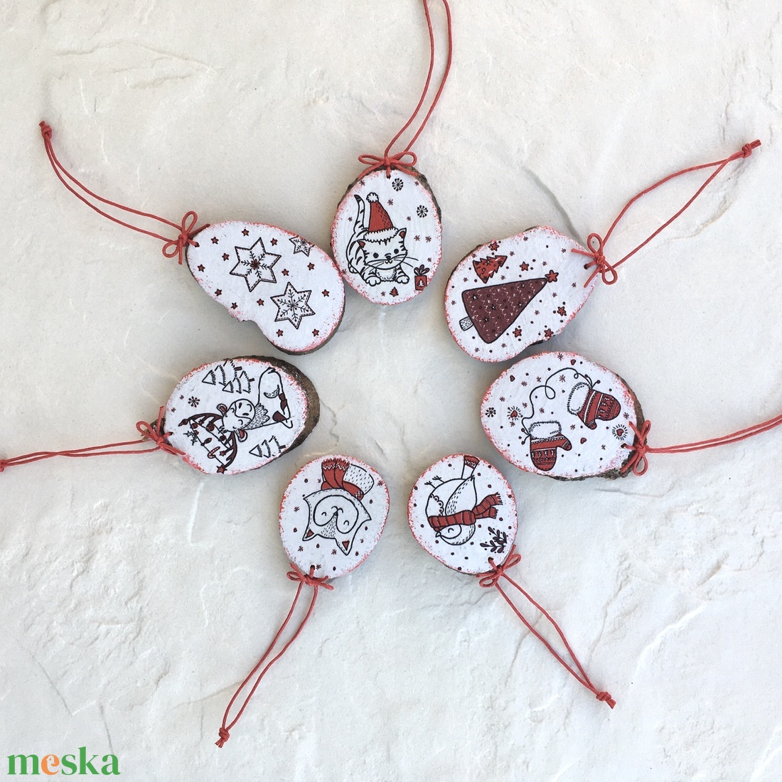 Fa karácsonyfadísz, rusztikus  - karácsony - karácsonyi lakásdekoráció - karácsonyfadíszek - Meska.hu