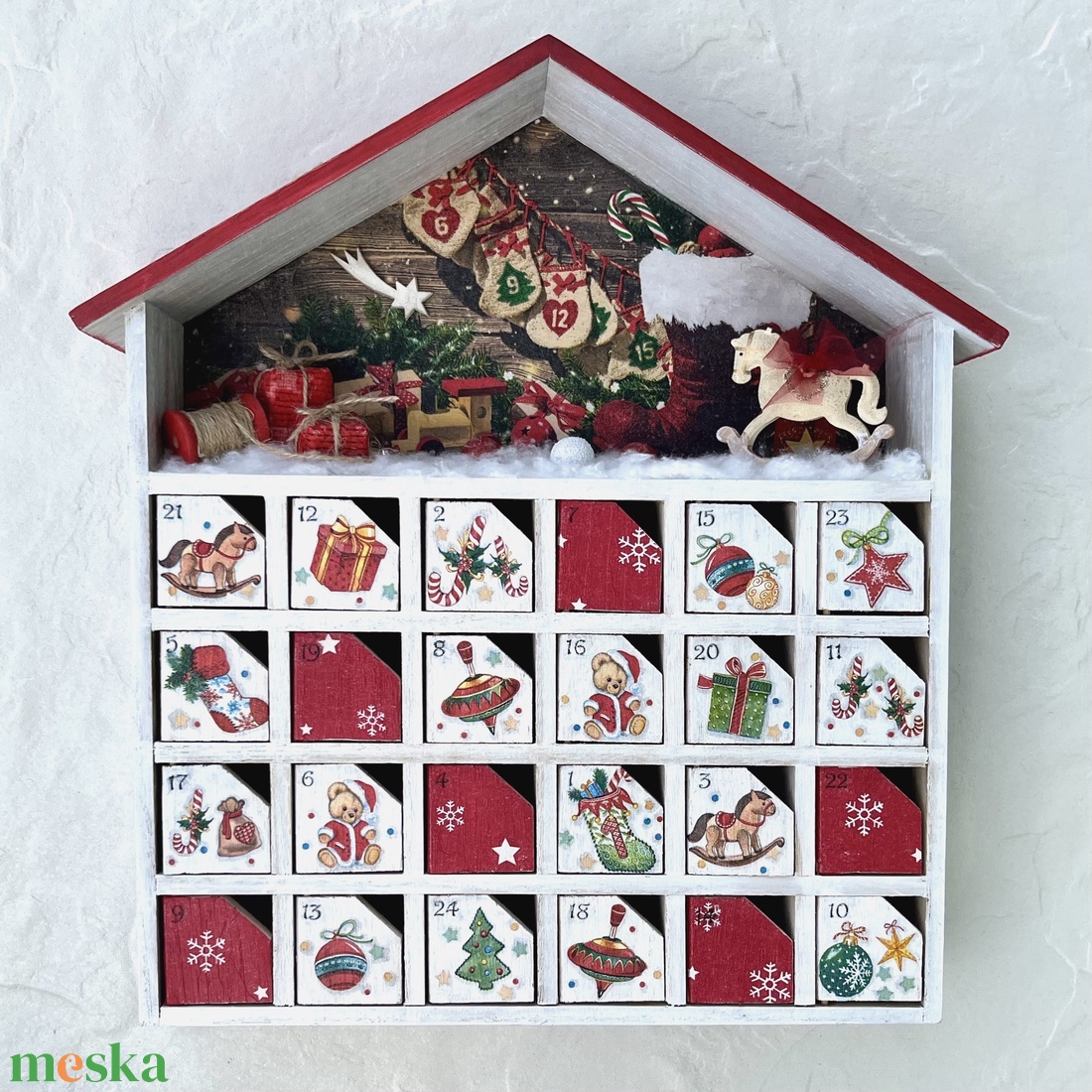 Fa adventi kalendárium, naptár - karácsony - adventi díszek - adventi naptár - Meska.hu Fa adventi kalendárium, naptár - karácsony - adventi díszek - adventi naptár - Meska.hu
