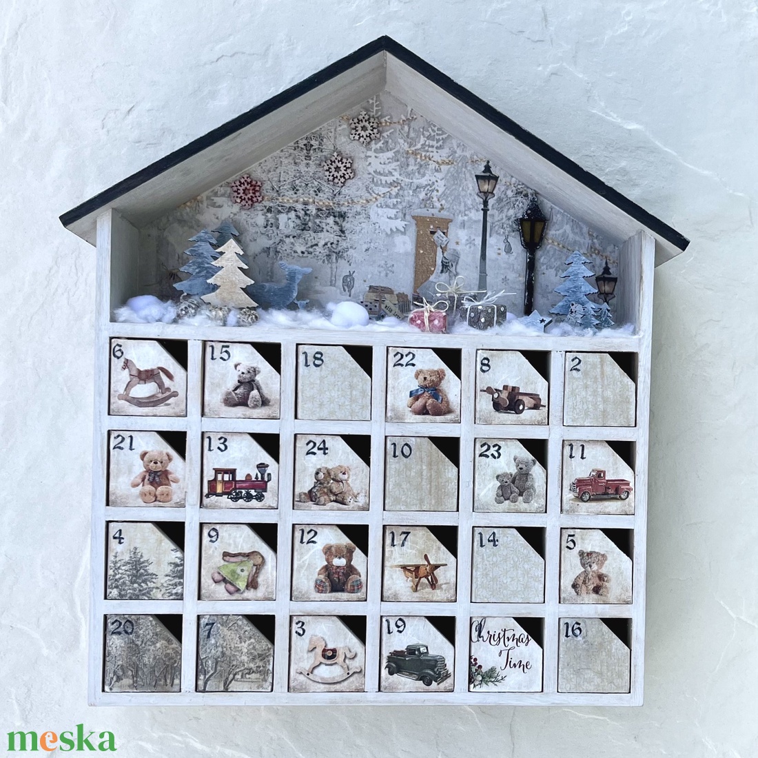 MESE - adventi házikó, fa kalendárium - karácsony - adventi díszek - adventi naptár - Meska.hu MESE - adventi házikó, fa kalendárium - karácsony - adventi díszek - adventi naptár - Meska.hu