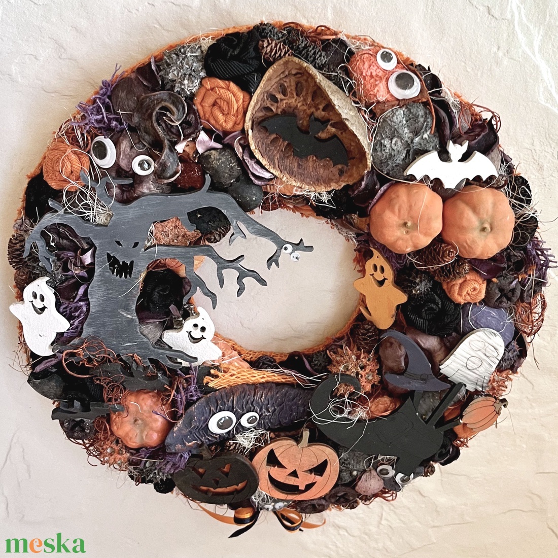 Halloween kopogtató - otthon & életmód - dekoráció - halloween - halloweeni ajtódíszek és ablakdíszek - Meska.hu Halloween kopogtató - otthon & életmód - dekoráció - halloween - halloweeni ajtódíszek és ablakdíszek - Meska.hu