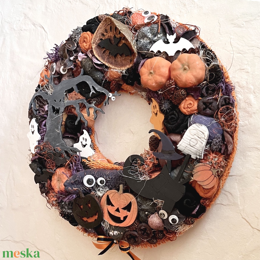 Halloween kopogtató - otthon & életmód - dekoráció - halloween - halloweeni ajtódíszek és ablakdíszek - Meska.hu Halloween kopogtató - otthon & életmód - dekoráció - halloween - halloweeni ajtódíszek és ablakdíszek - Meska.hu