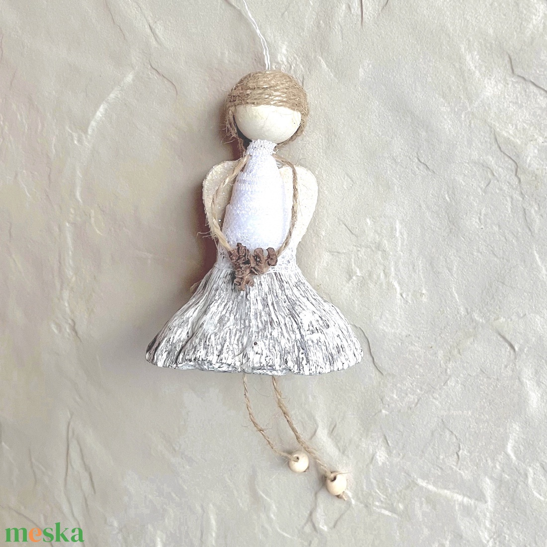 Angyalka karácsonyra - karácsonyfadísz, ajándék  - karácsony - karácsonyi lakásdekoráció - karácsonyfadíszek - Meska.hu