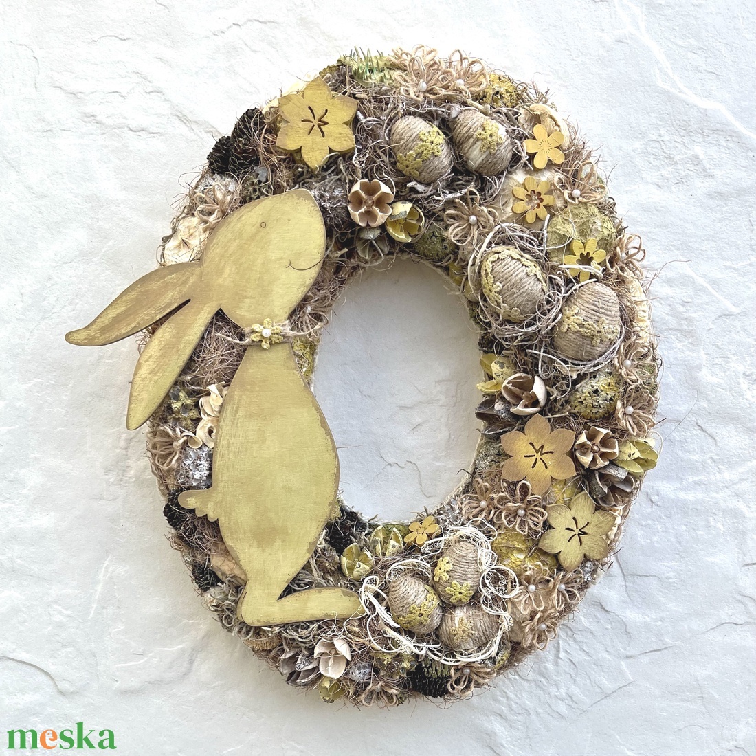 Húsvéti kopogtató, ajtódísz - Nyuszkó 3 - otthon & életmód - dekoráció - ajtó- és ablak dekoráció - ajtódísz & kopogtató - Meska.hu