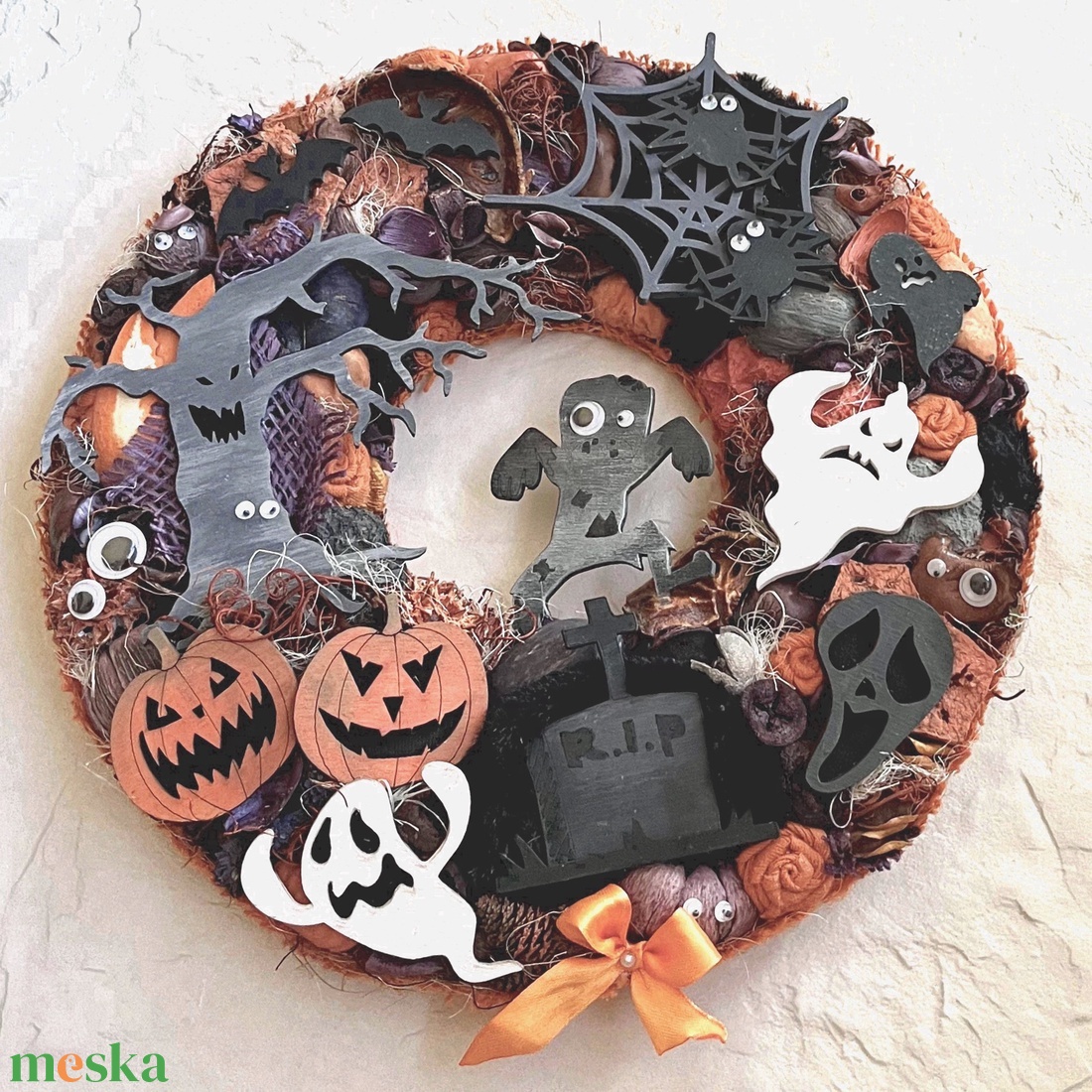 Halloween kopogtató - otthon & életmód - dekoráció - halloween - halloweeni ajtódíszek és ablakdíszek - Meska.hu