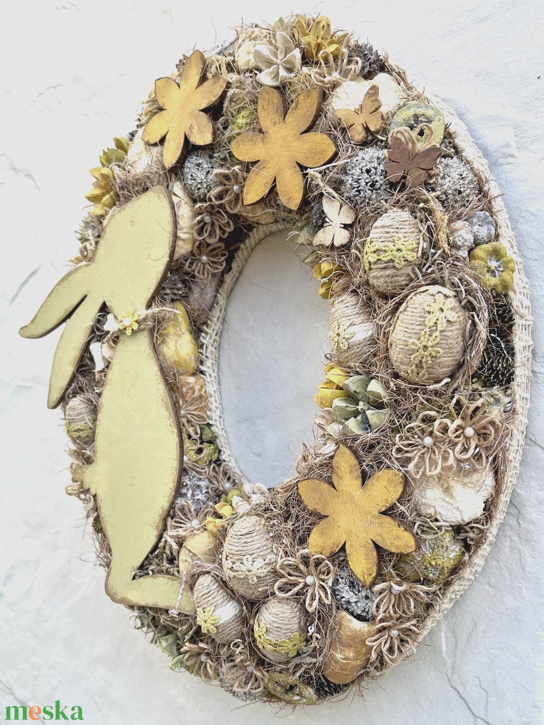 Húsvéti kopogtató, ajtódísz - Nyuszkó 1 - ünnepi díszek, dekorációk - húsvéti díszek és dekorációk - húsvéti ajtódísz, kopogtató - Meska.hu