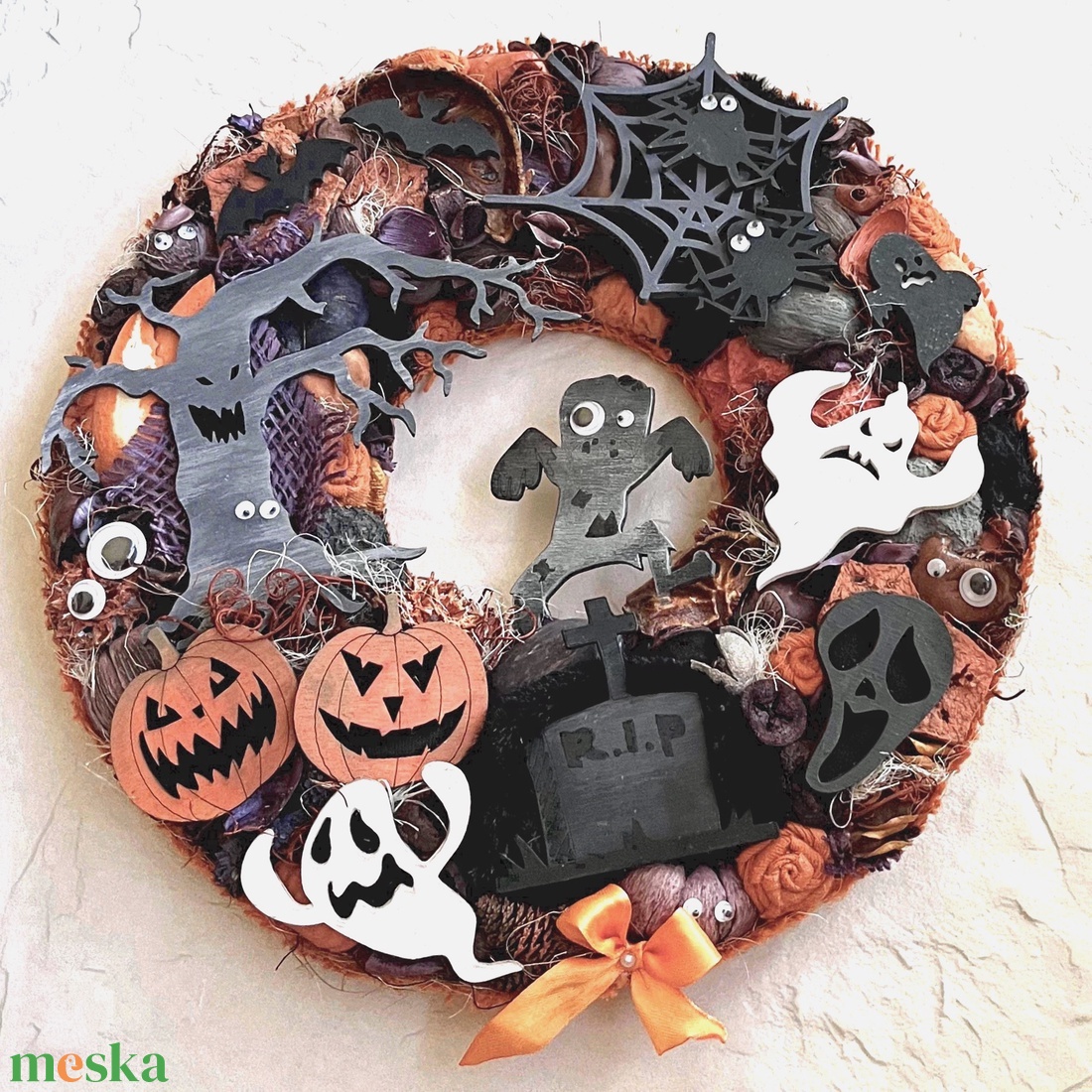 Halloween kopogtató - otthon & életmód - dekoráció - halloween - halloweeni ajtódíszek és ablakdíszek - Meska.hu