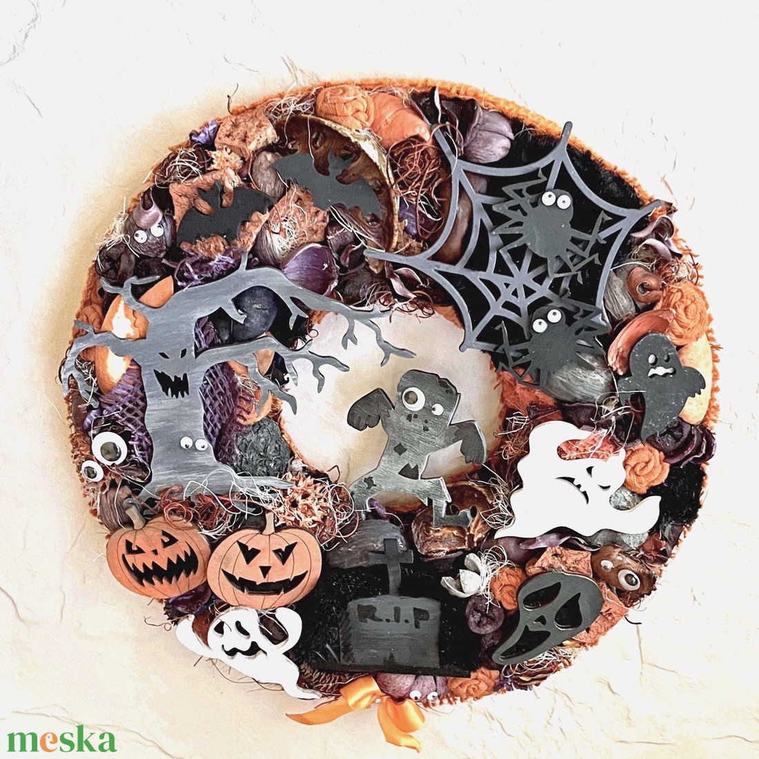 Halloween kopogtató - otthon & életmód - dekoráció - halloween - halloweeni ajtódíszek és ablakdíszek - Meska.hu