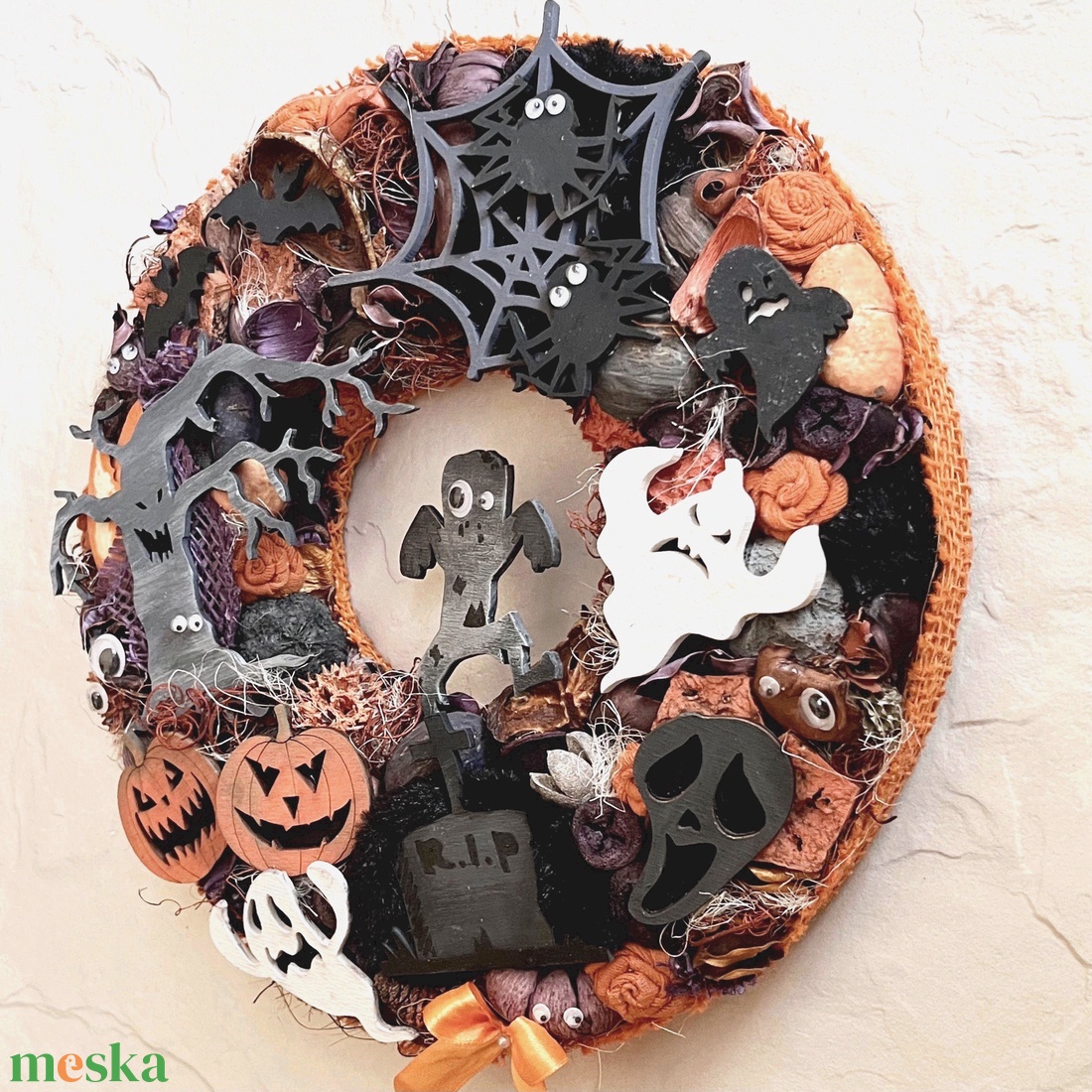 Halloween kopogtató - otthon & életmód - dekoráció - halloween - halloweeni ajtódíszek és ablakdíszek - Meska.hu