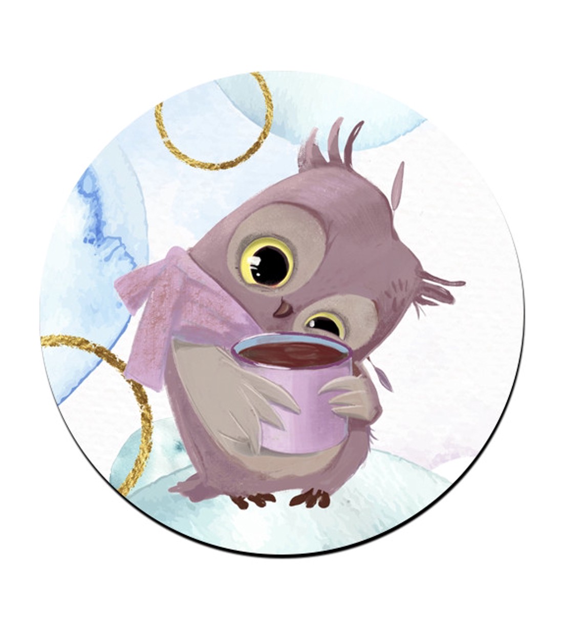 Cuki kávés bagoly mintás bögre alátét -  - Meska.hu