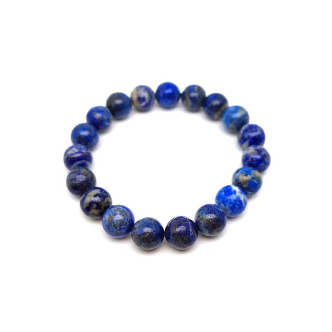 Lapis lazuli golyó karkötő A 9-10mm - ékszer - karkötő - ásványkarkötő - Meska.hu