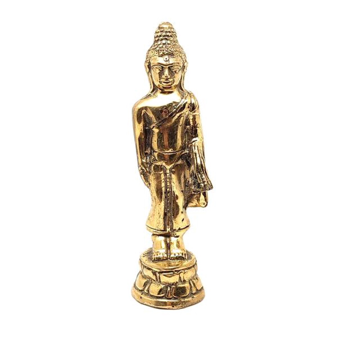 Réz figura Buddha álló arany 10,5x3cm - otthon & életmód - dekoráció - spiritualitás - Meska.hu Réz figura Buddha álló arany 10,5x3cm - otthon & életmód - dekoráció - spiritualitás - Meska.hu