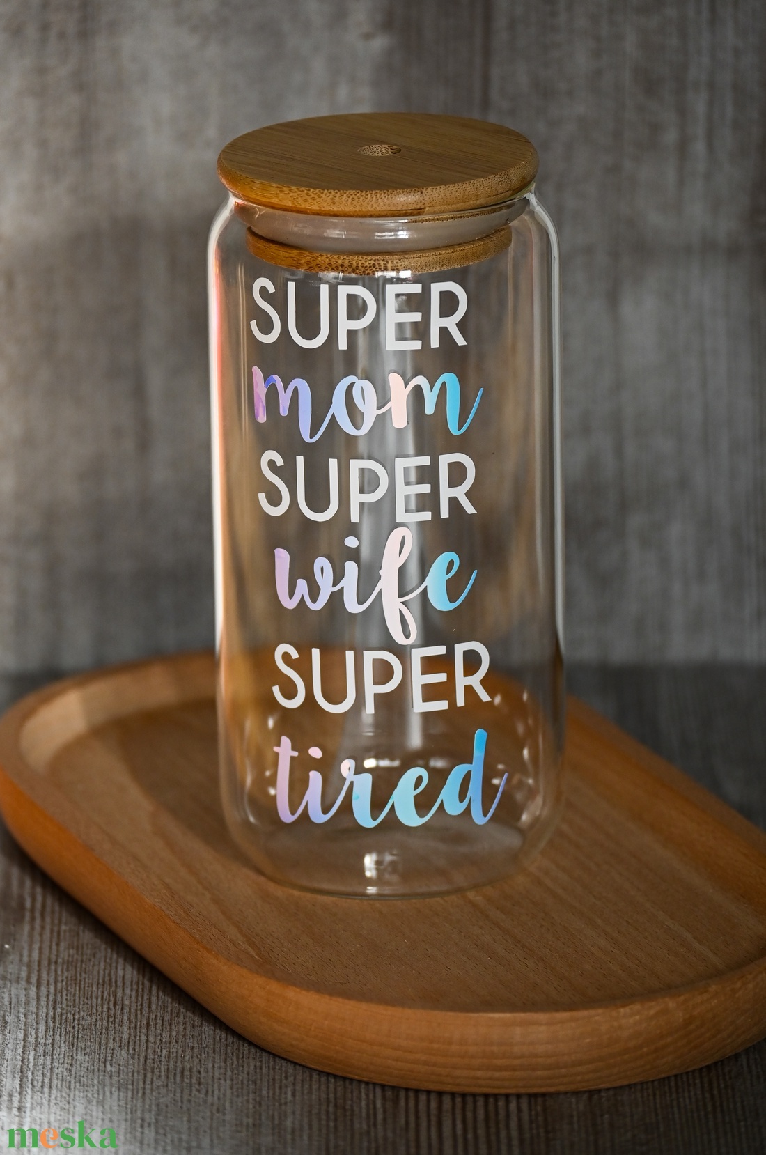 Super Mom vinyl kávés pohár � 500 ml - otthon & életmód - konyhafelszerelés, tálalás - tálalás - pohár - Meska.hu