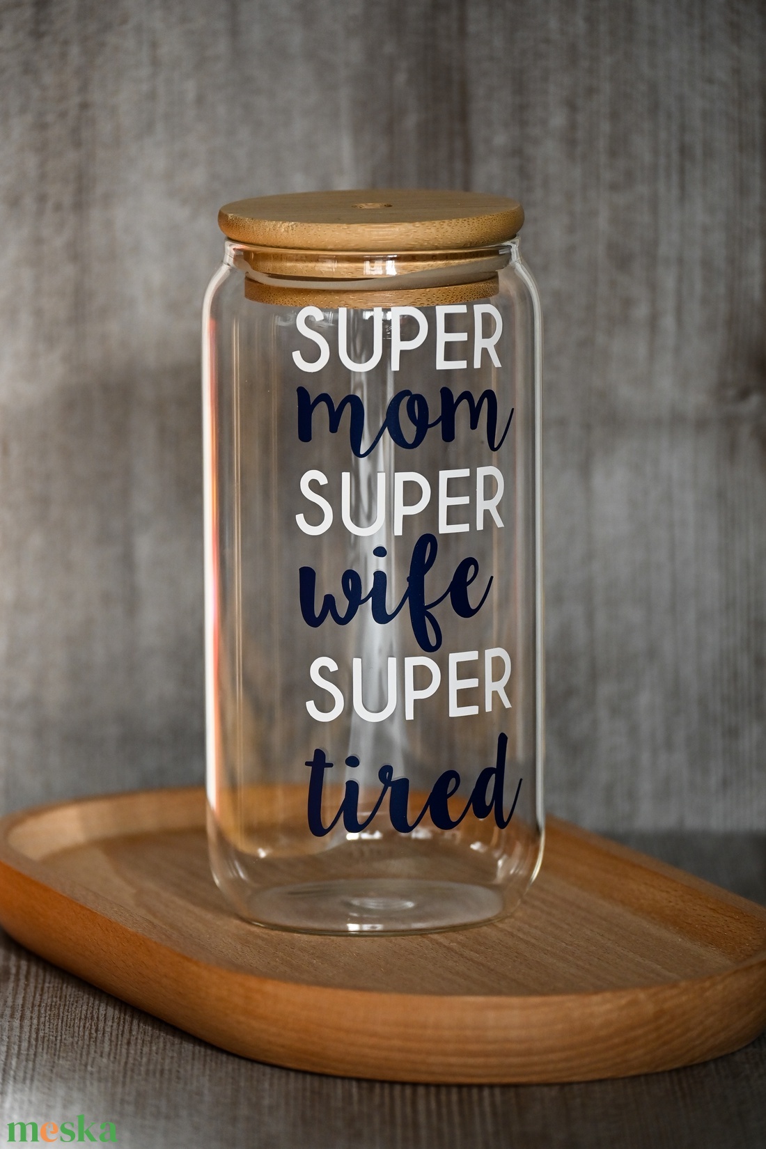 Super Mom vinyl kávés pohár � 500 ml - otthon & életmód - konyhafelszerelés, tálalás - tálalás - pohár - Meska.hu