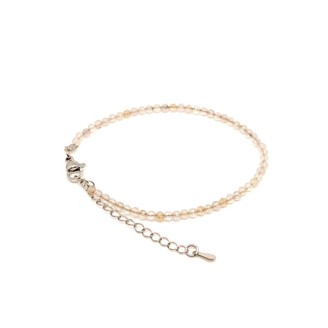 Fazettált rutilkvarc golyós ásvány karkötő állítható kapoccsal 4�5mm - ékszer - karkötő - ásványkarkötő - Meska.hu