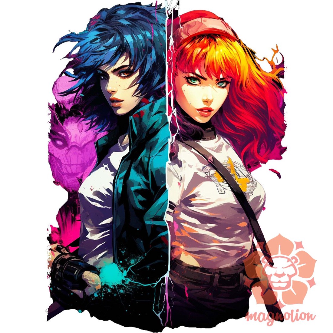 Anime cyberpunk fantázia v11 - ruha & divat - férfi ruha - férfi pulóver - Meska.hu