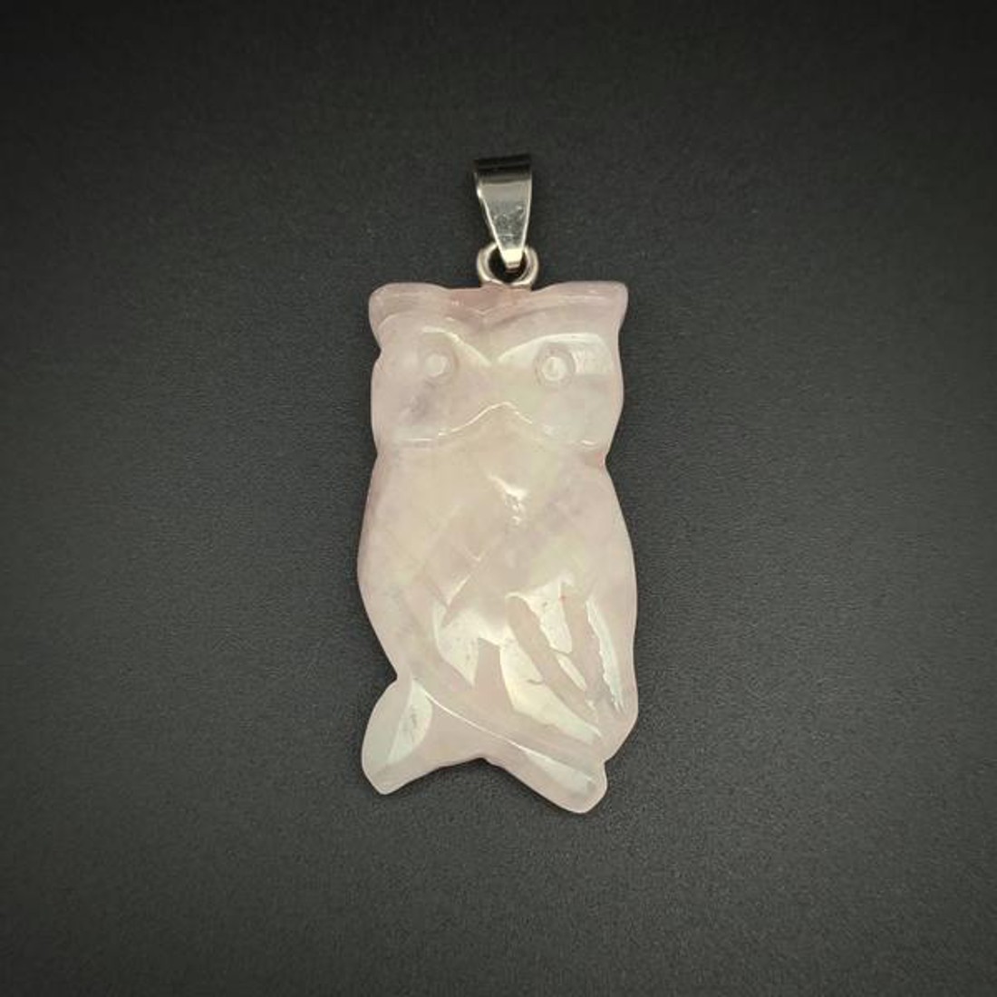 Bagoly medál rózsakvarc 2x4cm - ékszer - nyaklánc - medál - Meska.hu Bagoly medál rózsakvarc 2x4cm - ékszer - nyaklánc - medál - Meska.hu
