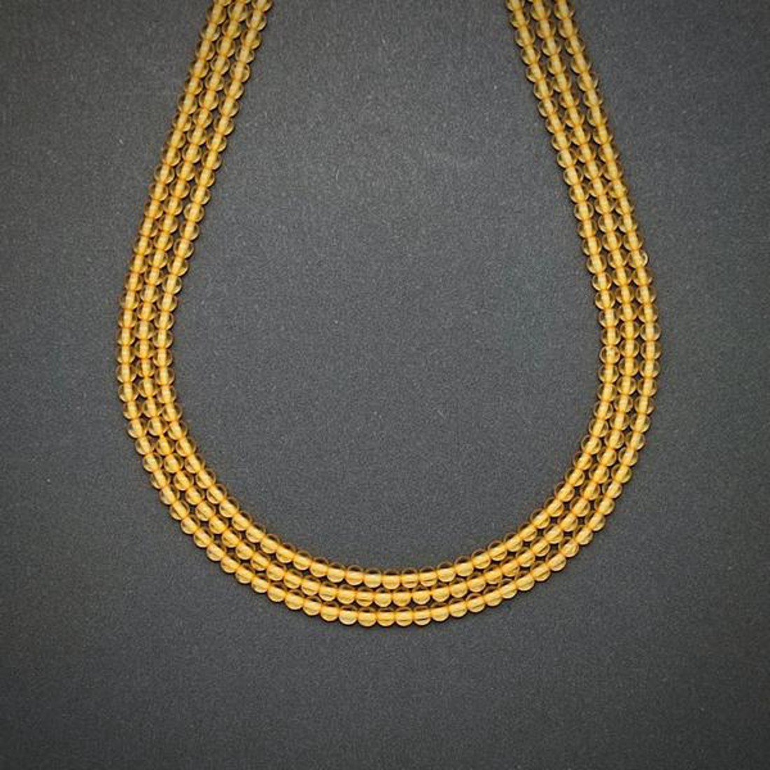 Hegyikristály sárga golyó 2-3mm ékszerkészítő alapanyag (füzér) - kellékek & szerszámok - ásvány alapanyag - ásványfüzér - Meska.hu