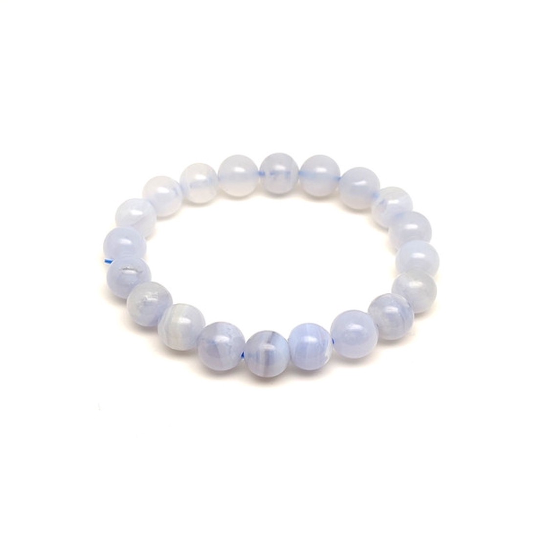 Kalcedon golyós ásvány karkötő 9�10mm - ékszer - karkötő - ásványkarkötő - Meska.hu