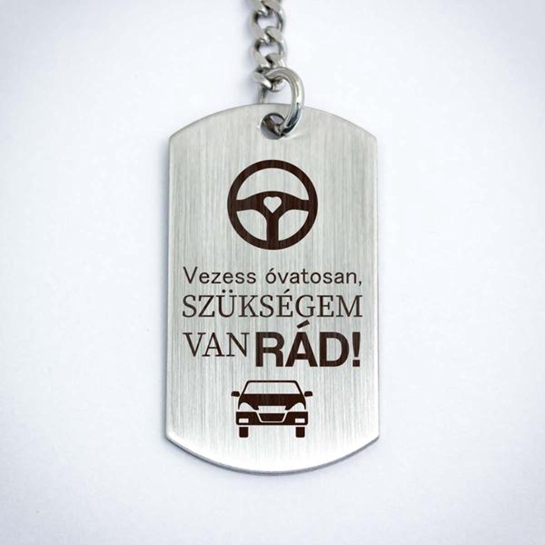 Vezess óvatosan acél medálos kulcstartó - táska & tok - kulcstartó & táskadísz - kulcstartó - Meska.hu Vezess óvatosan acél medálos kulcstartó - táska & tok - kulcstartó & táskadísz - kulcstartó - Meska.hu