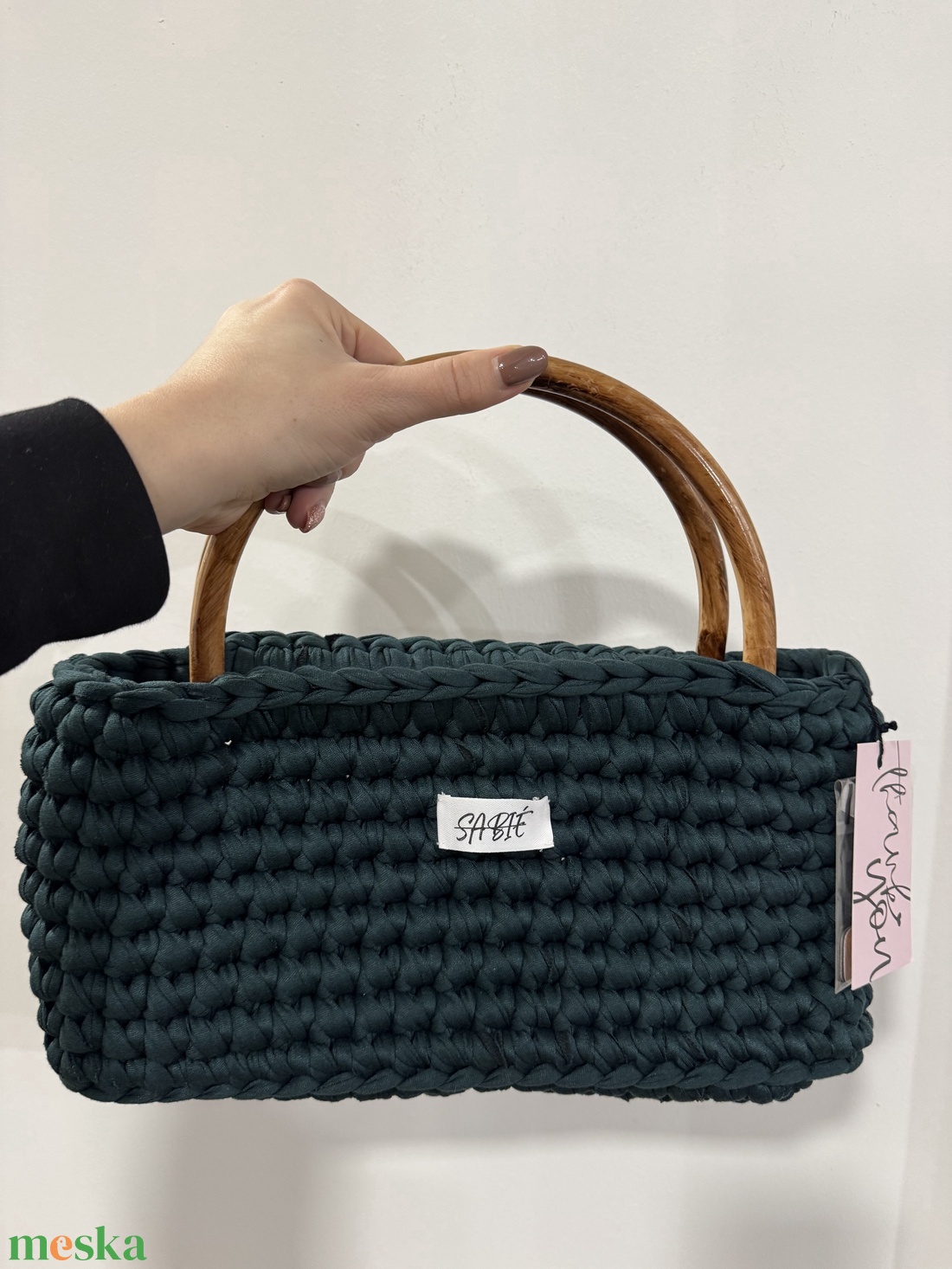 Horgolt SABIÉ kézitáska  - táska & tok - kézitáska & válltáska - kézitáska - Meska.hu