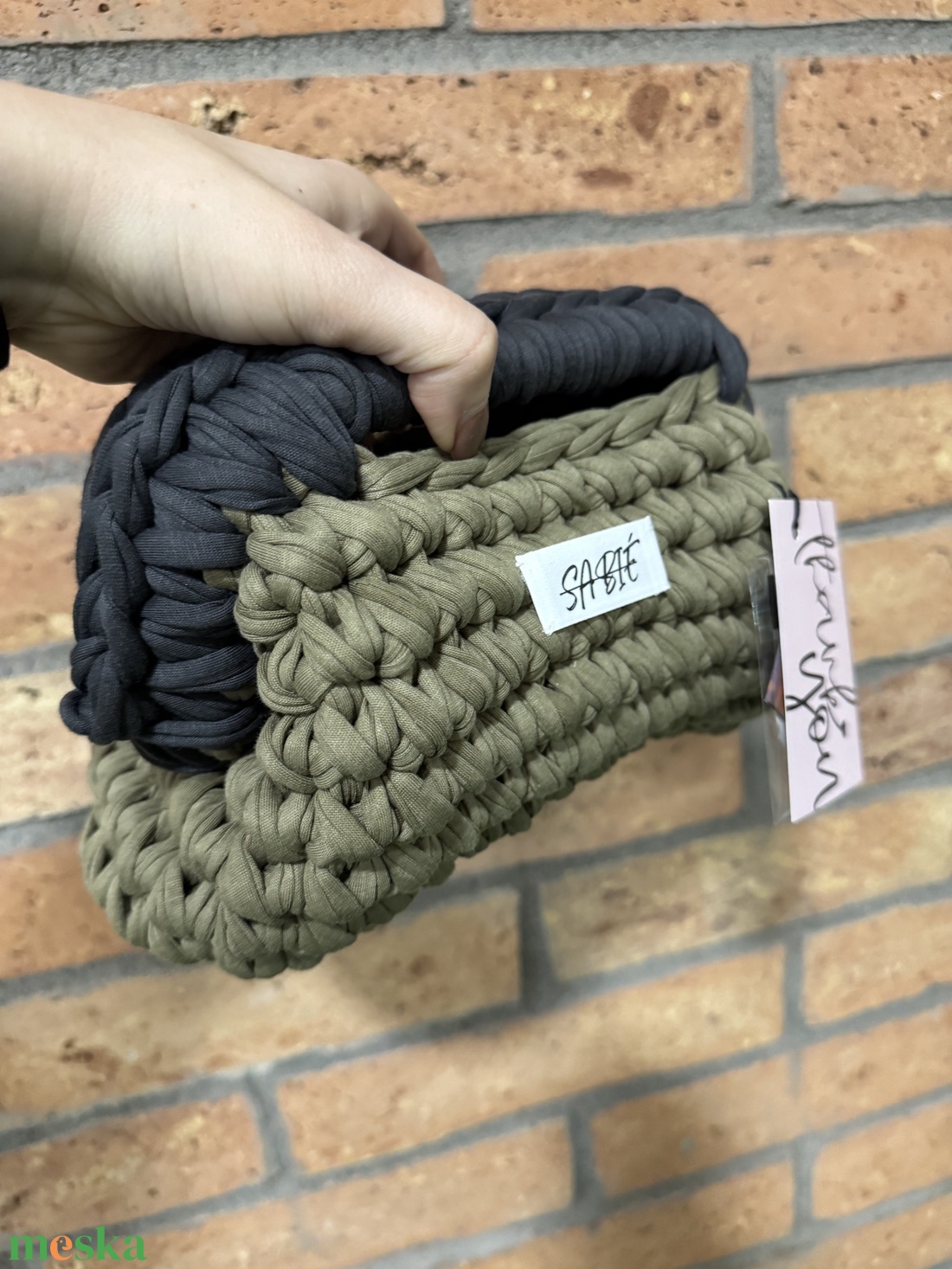 Horgolt SABIÉ kézitáska és neszesszer - táska & tok - kézitáska & válltáska - kézitáska - Meska.hu