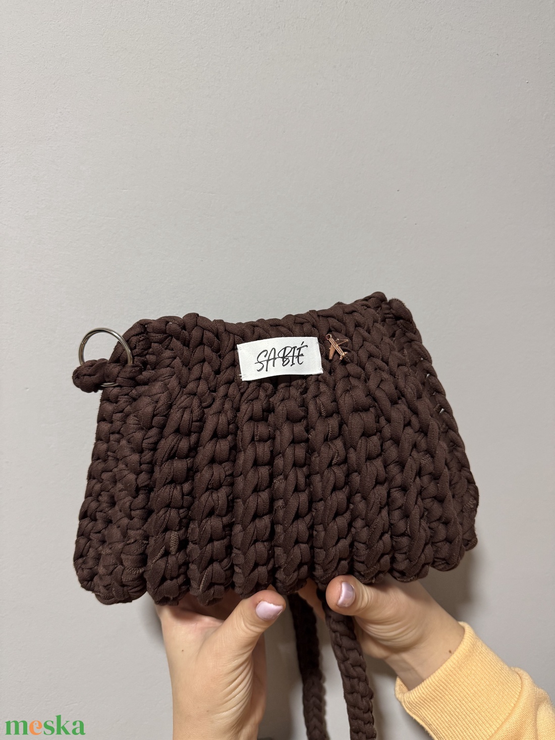 Horgolt SABIÉ válltáska, crossbody bag - táska & tok - kézitáska & válltáska - válltáska - Meska.hu