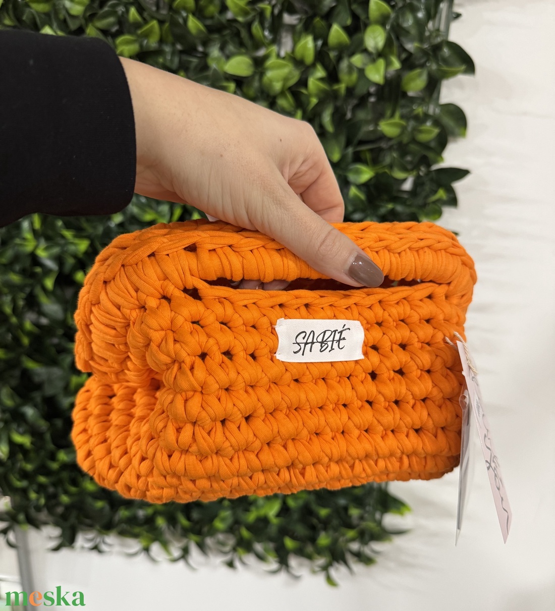 Horgolt SABIÉ kézitáska vagy neszesszer - táska & tok - kézitáska & válltáska - kézitáska - Meska.hu