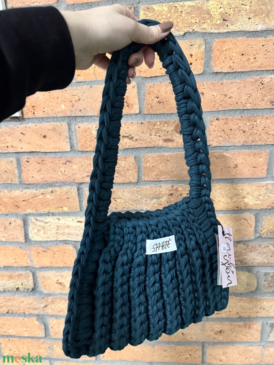 Horgolt SABIÉ válltáska - táska & tok - kézitáska & válltáska - kézitáska - Meska.hu