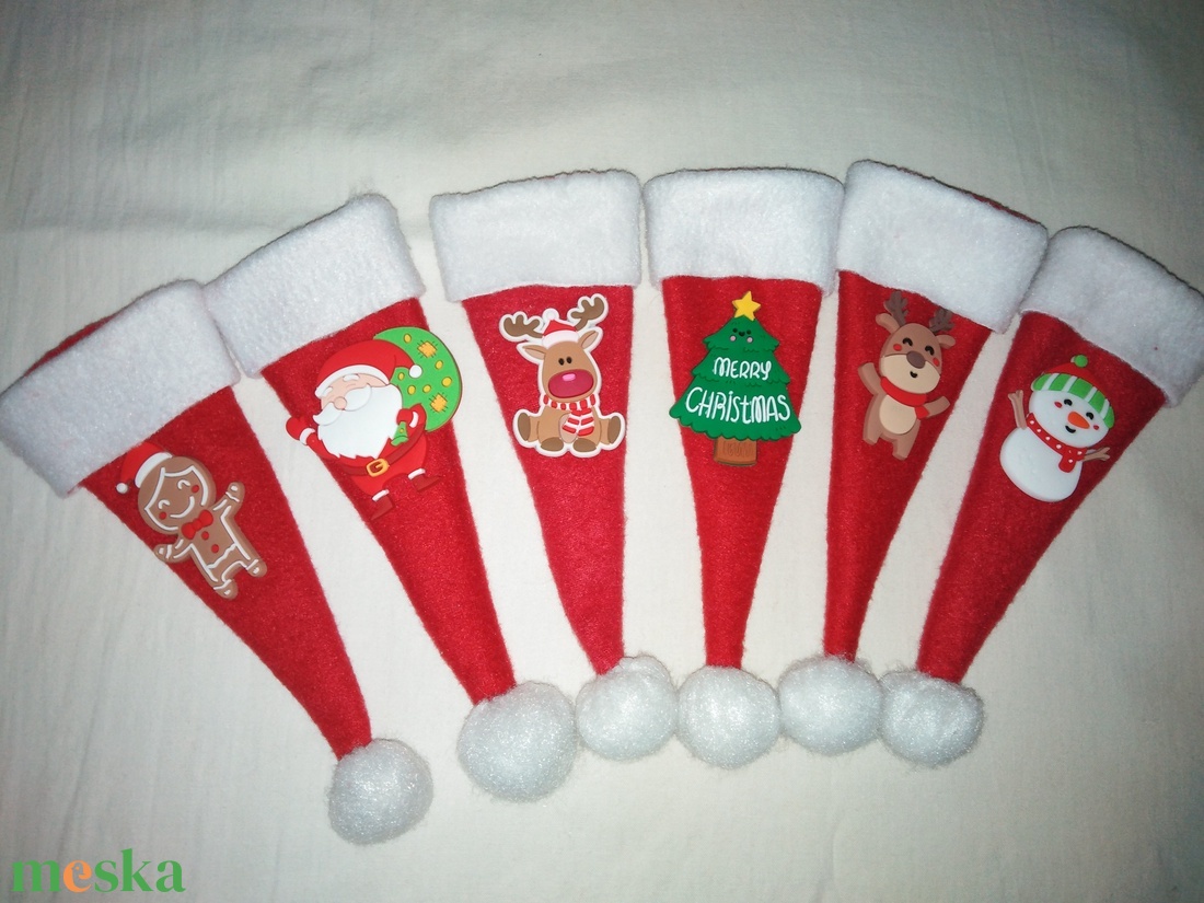 TEDD EGYEDIVÉ A KARÁCSONYT! Evőeszköztartó Mikulássapka - karácsony - karácsonyi lakásdekoráció - ünnepi asztaldekoráció - Meska.hu