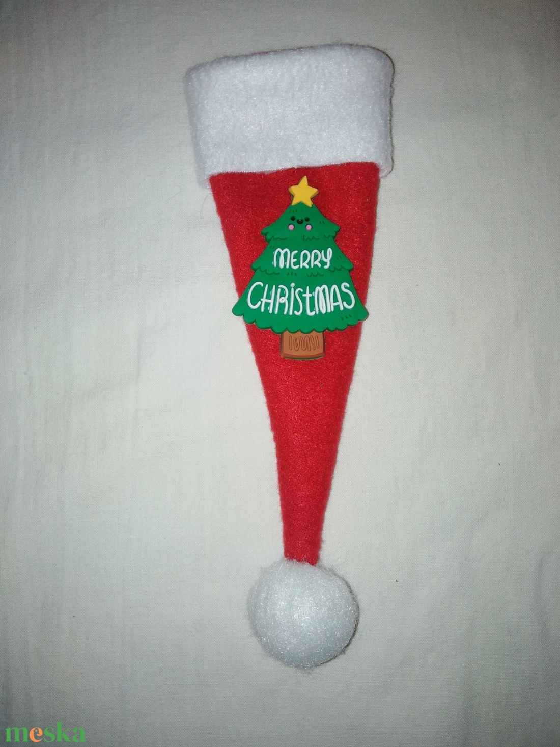 TEDD EGYEDIVÉ A KARÁCSONYT! Evőeszköztartó Mikulássapka - karácsony - karácsonyi lakásdekoráció - ünnepi asztaldekoráció - Meska.hu