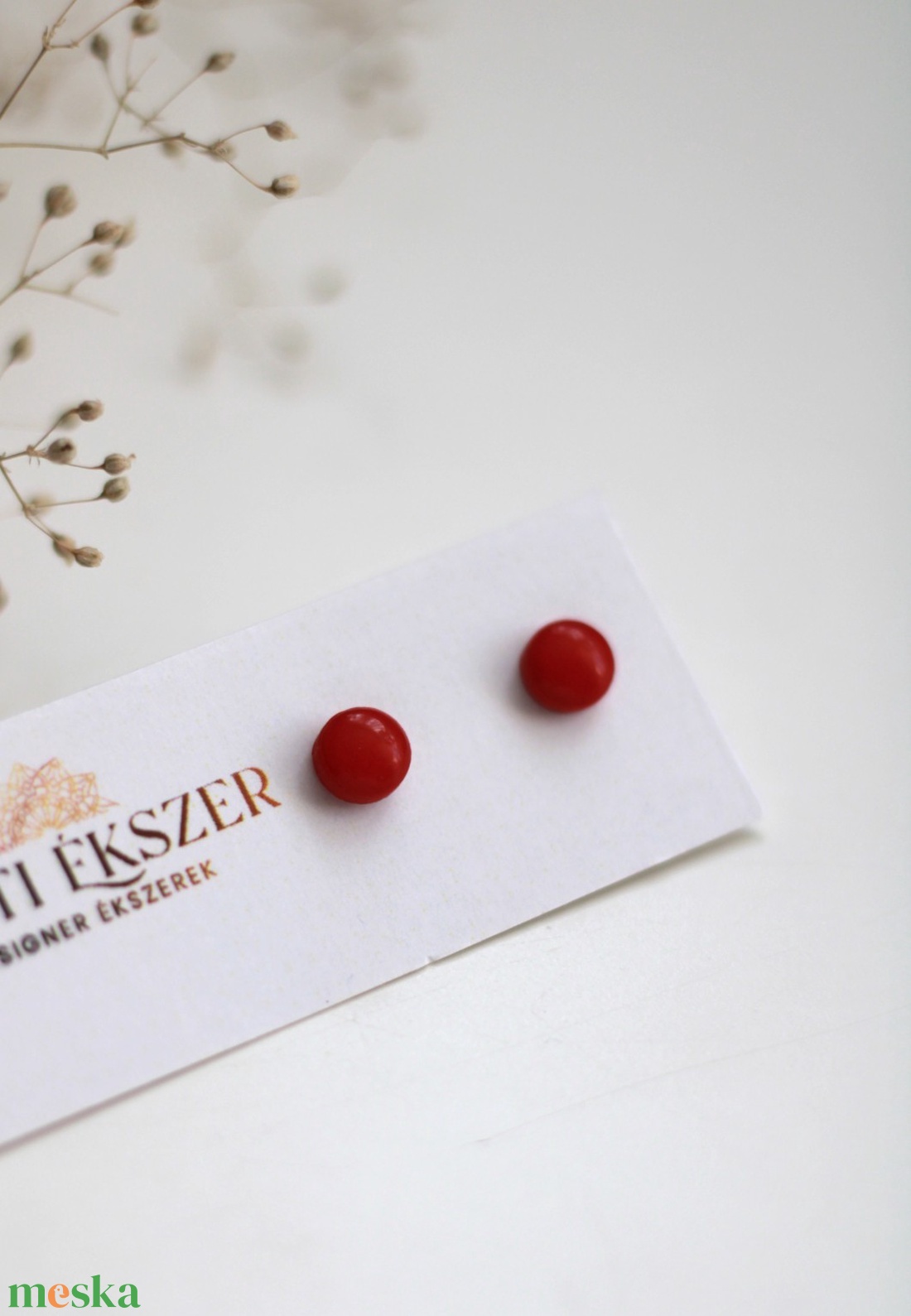 Gomb fülbevaló - ékszer - fülbevaló - pötty fülbevaló - Meska.hu