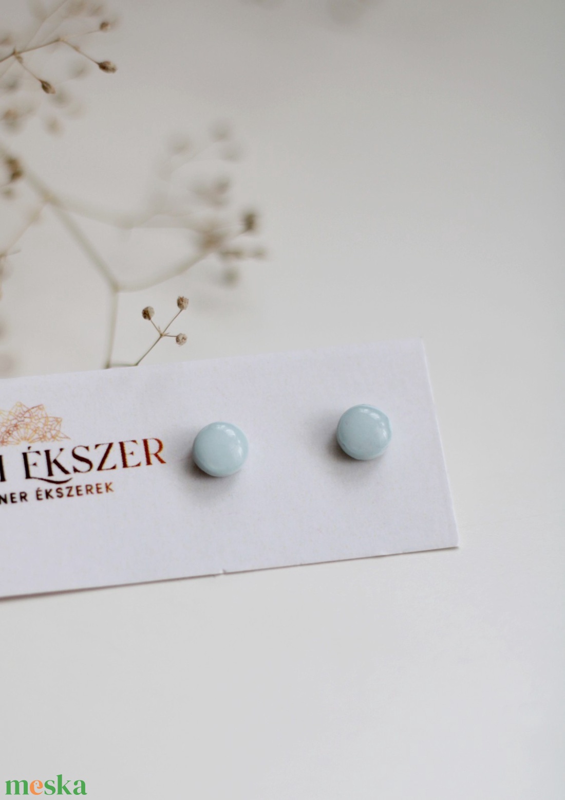 Gomb fülbevaló - ékszer - fülbevaló - pötty fülbevaló - Meska.hu