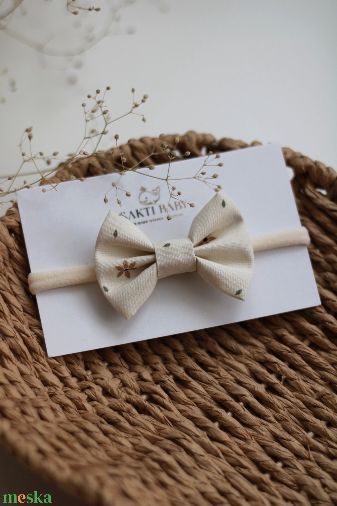  Virágos elasztikus baba fejpánt  - ruha & divat - hajdísz & hajcsat - hajráf & hajpánt - Meska.hu