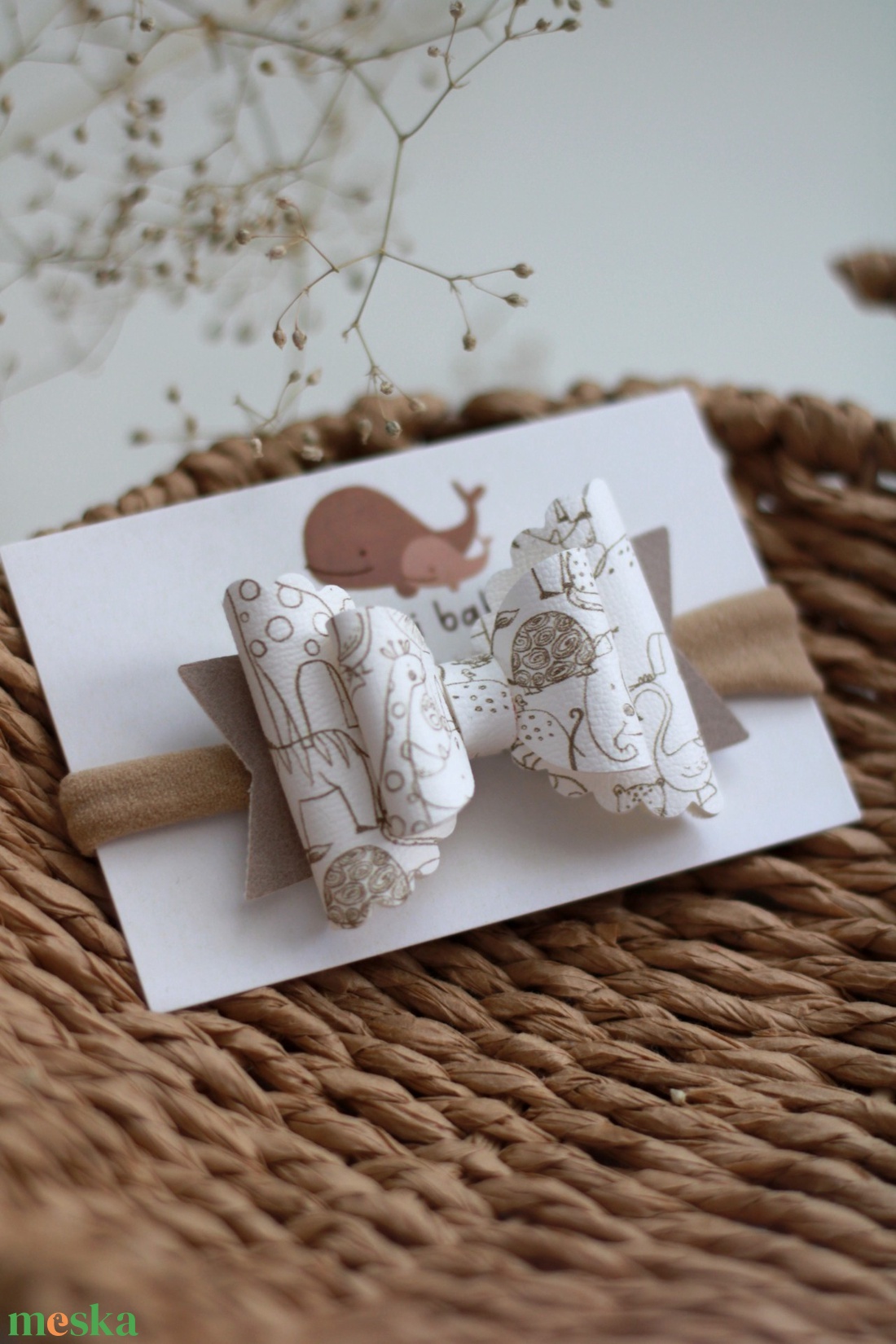 Állatkás elasztikus baba fejpánt - ruha & divat - hajdísz & hajcsat - hajráf & hajpánt - Meska.hu