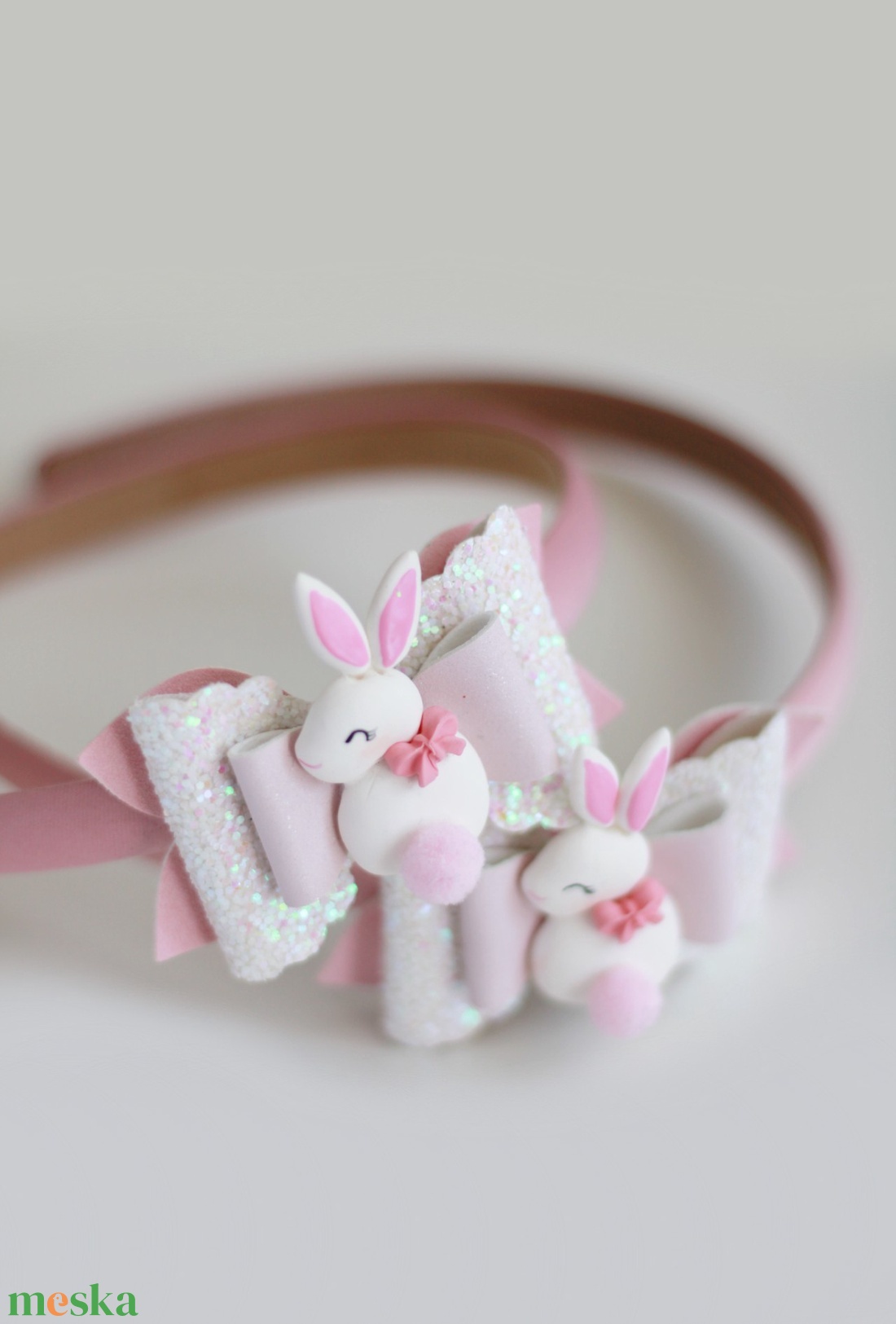 Nyuszis gyerek hajráf - ruha & divat - hajdísz & hajcsat - hajráf & hajpánt - Meska.hu