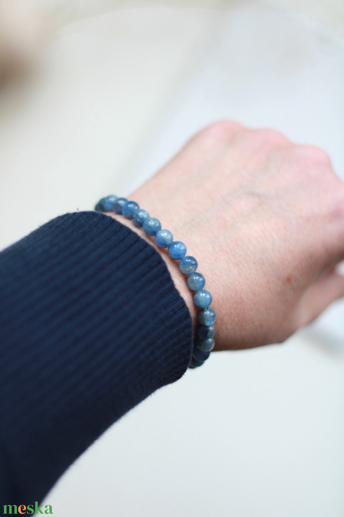 Kianit nyugalom karkötő 6mm - ékszer - karkötő - ásványkarkötő - Meska.hu