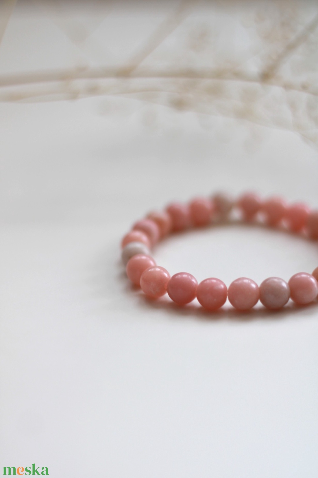 Rózsaopál szeretet karkötő - ékszer - karkötő - gyöngyös karkötő - Meska.hu