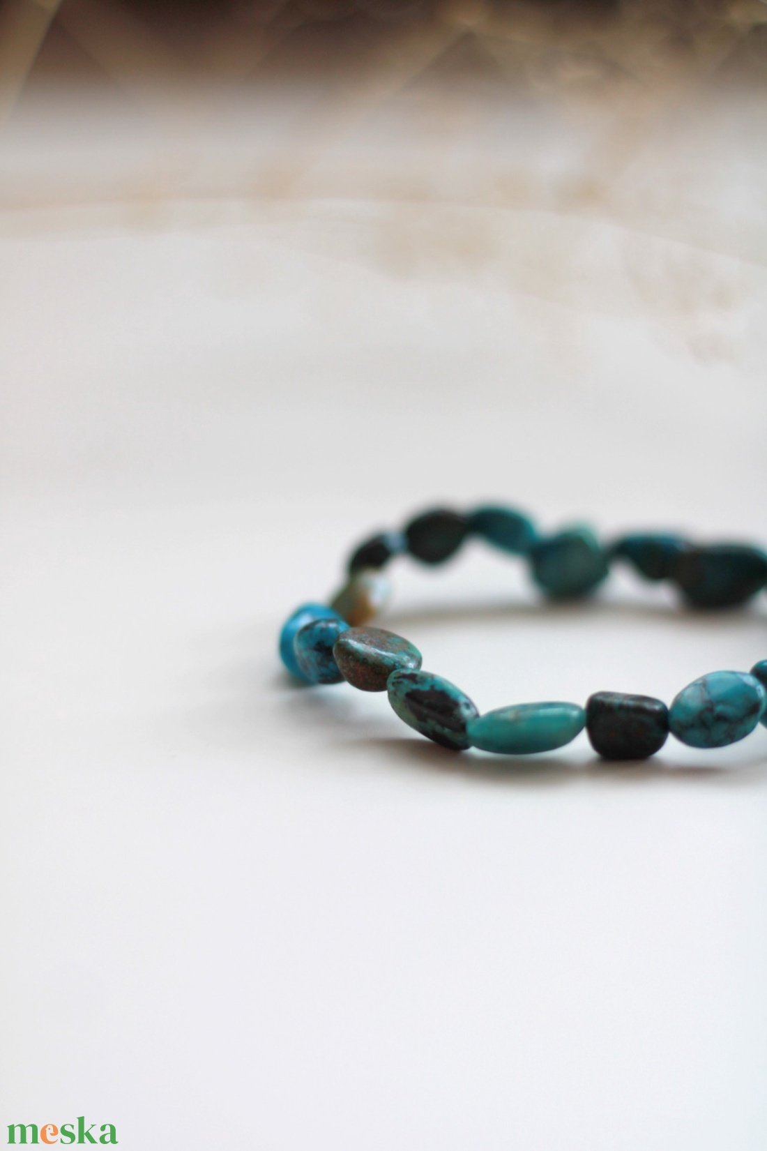 Lágy nőiesség krizokolla karkötő - ékszer - karkötő - gyöngyös karkötő - Meska.hu