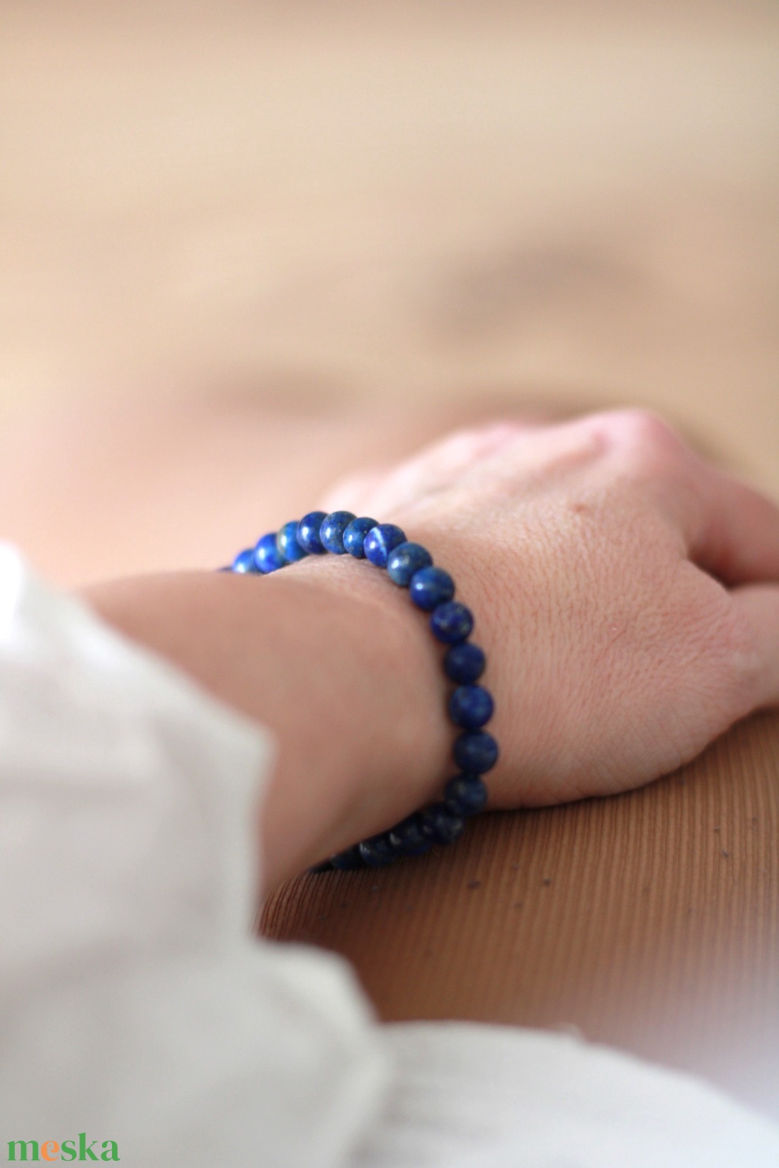 A torokcsakra támogatója lazurit karkötő - ékszer - karkötő - gyöngyös karkötő - Meska.hu